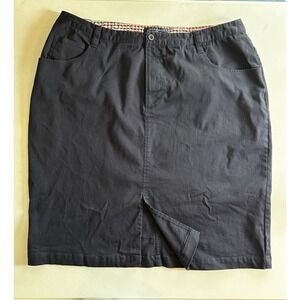 Jackie Blue Woman's Blue Pencil Skirt. Size 16W. 96% Cotton. 7 in Split In Front